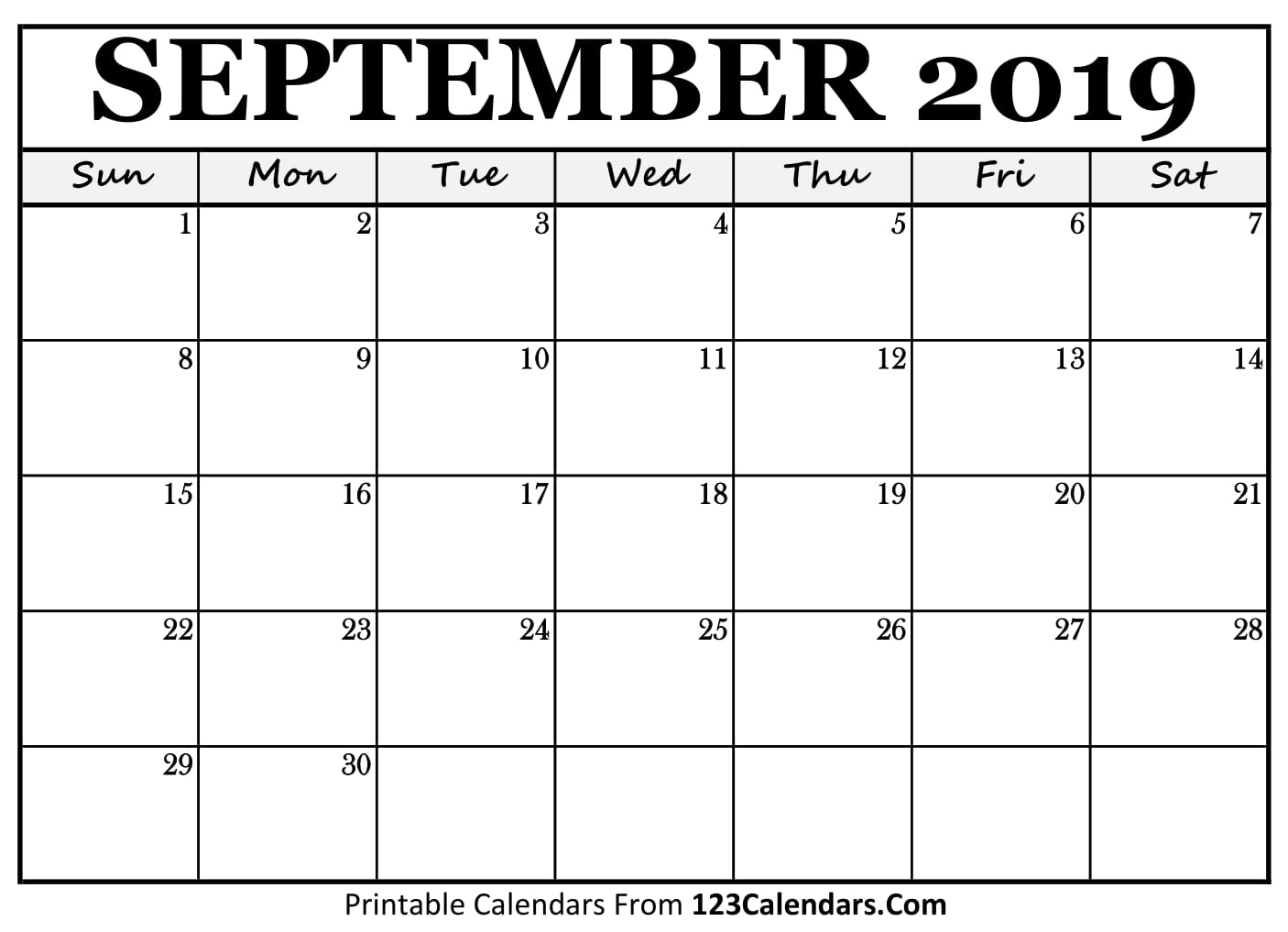 Blank Calendar Sept : Printable september calendar templates calendars Blank Calendar Sept : Printable september calendar templates calendars