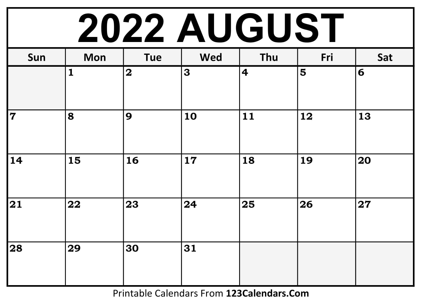 printable august 2022 calendar templates 123calendars com