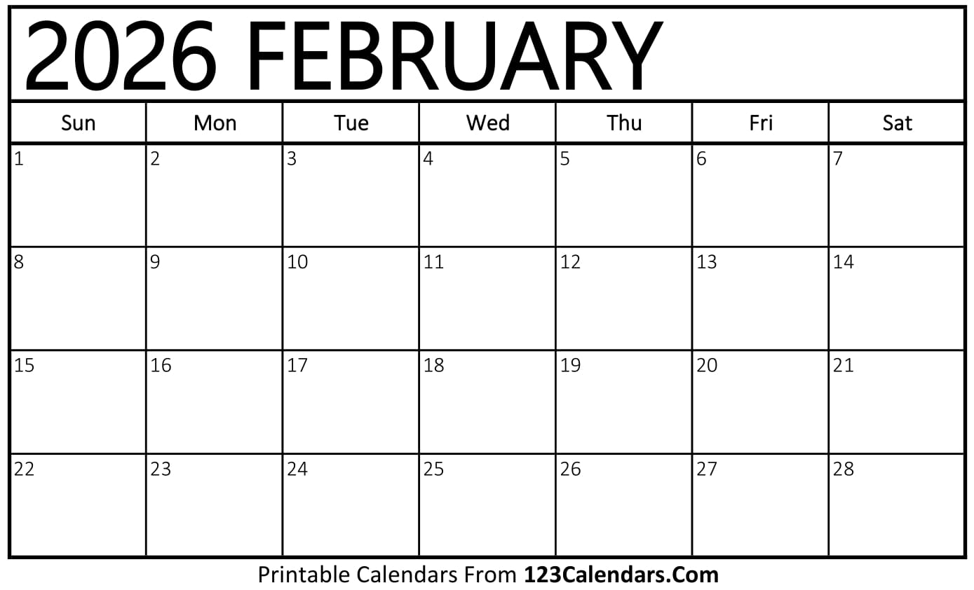 February 2026 Calendar