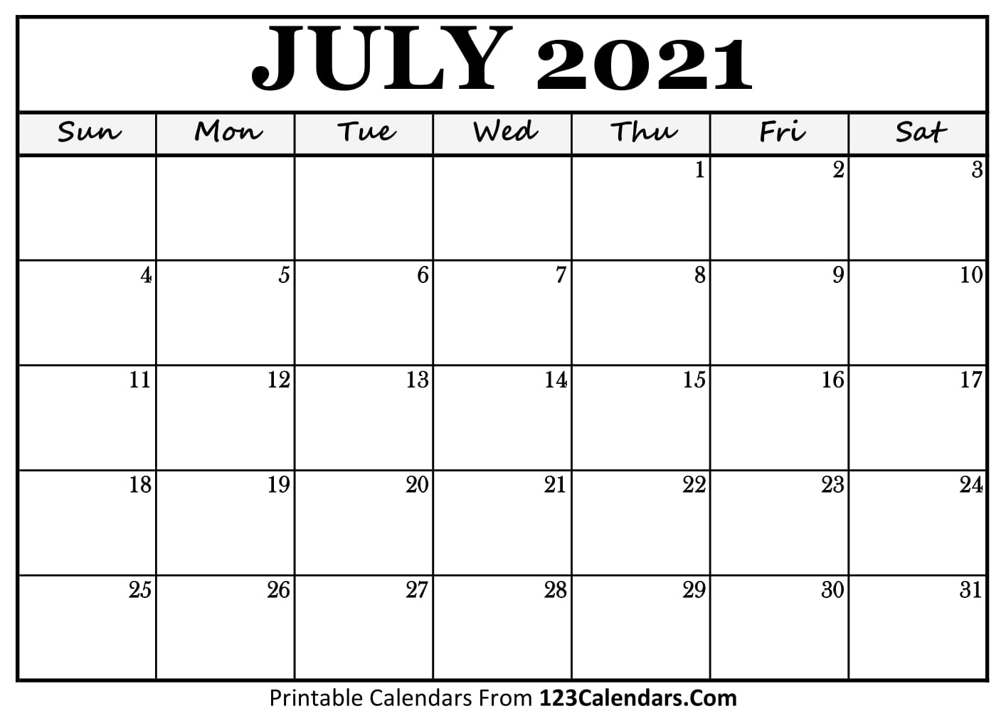View Pdf Free Printable Blank Calendar July 2021 Background