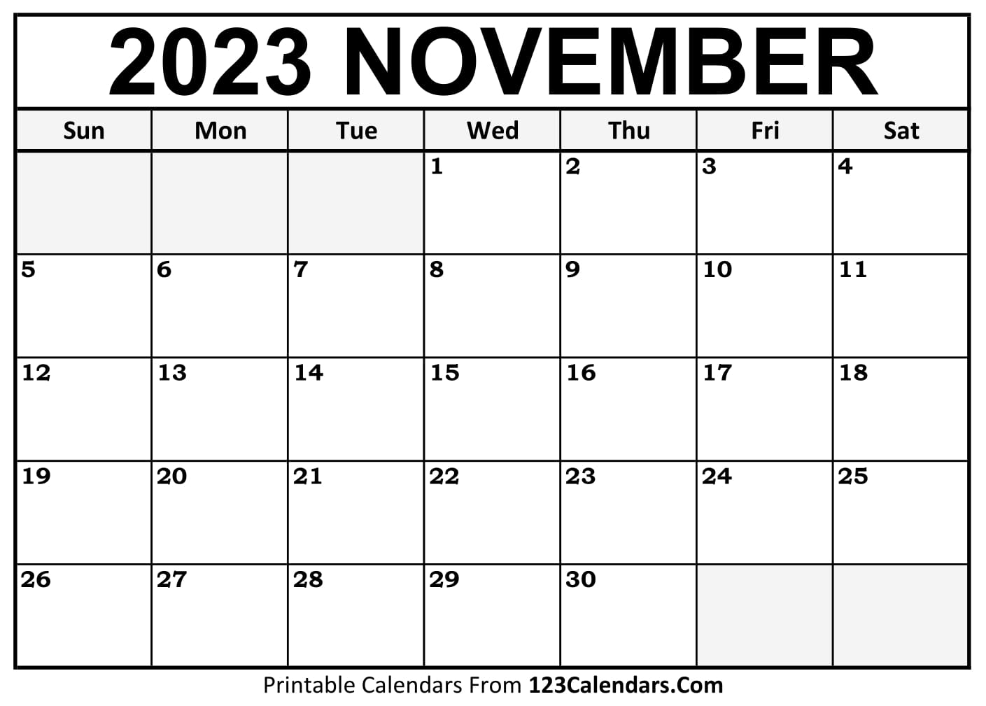 Thanksgiving Day 2023 - Calendar Date